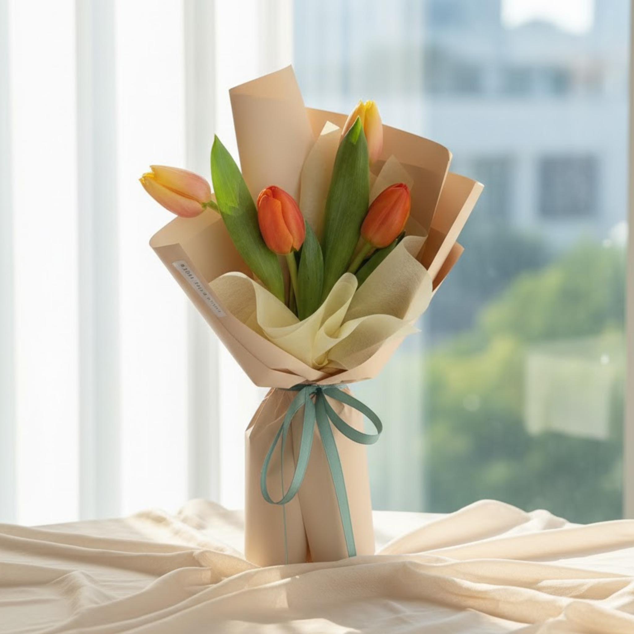 Ramo Anochecer 4 Tulipanes