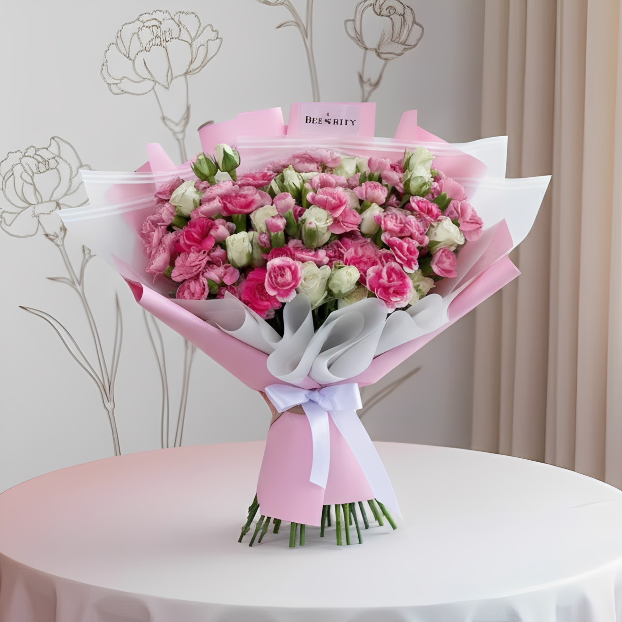 Ramo de Claveles y Mini Rosa